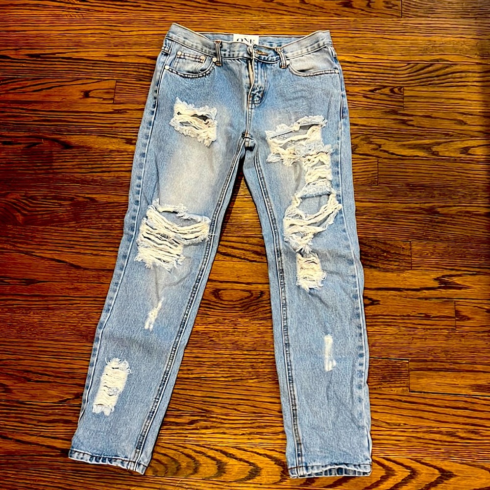 One Teaspoon Awesome Baggie Jeans in Freebird